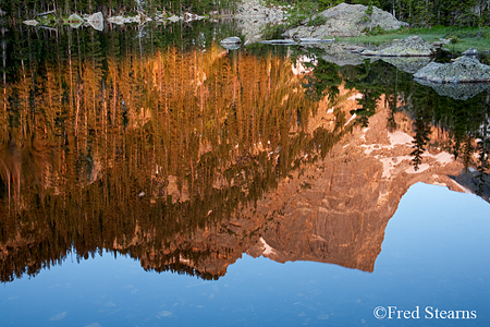 Rocky Mountain NP Hallett Peak Reflection in Dream Lake