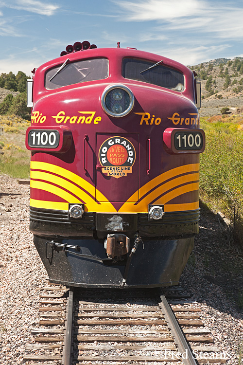 Rio Grande Scenic Railroad Retrieving  Diesel Electric Engine 1100