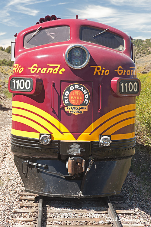 Rio Grande Scenic Railroad Retrieving  Diesel Electric Engine 1100