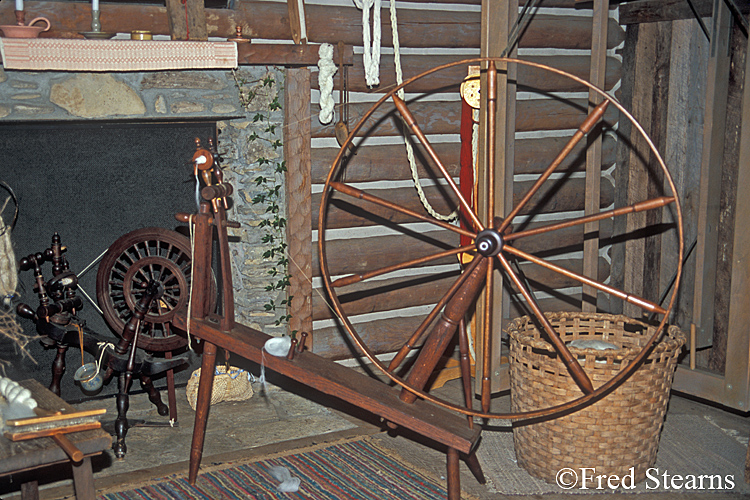 Fort Boonesborough - Cabin Interior - Spinning Wheel